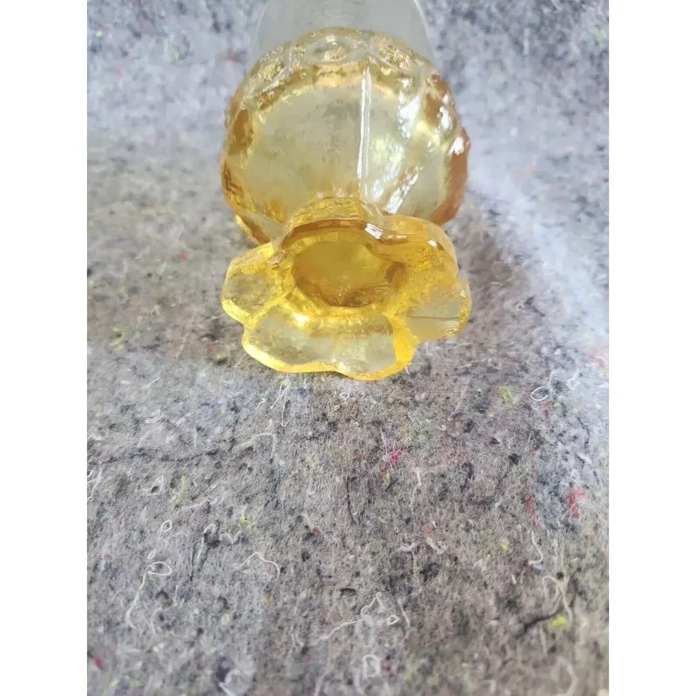 Tiffin Franciscan Madeira Cornsilk Yellow Glass Goblet Footed Tumbler VTG